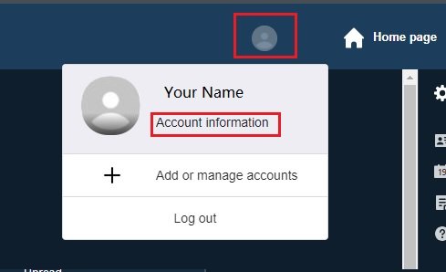 change yahoo password - step 3 to account information