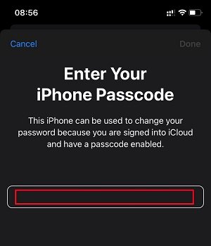 Changing iPhone Passcode step-3