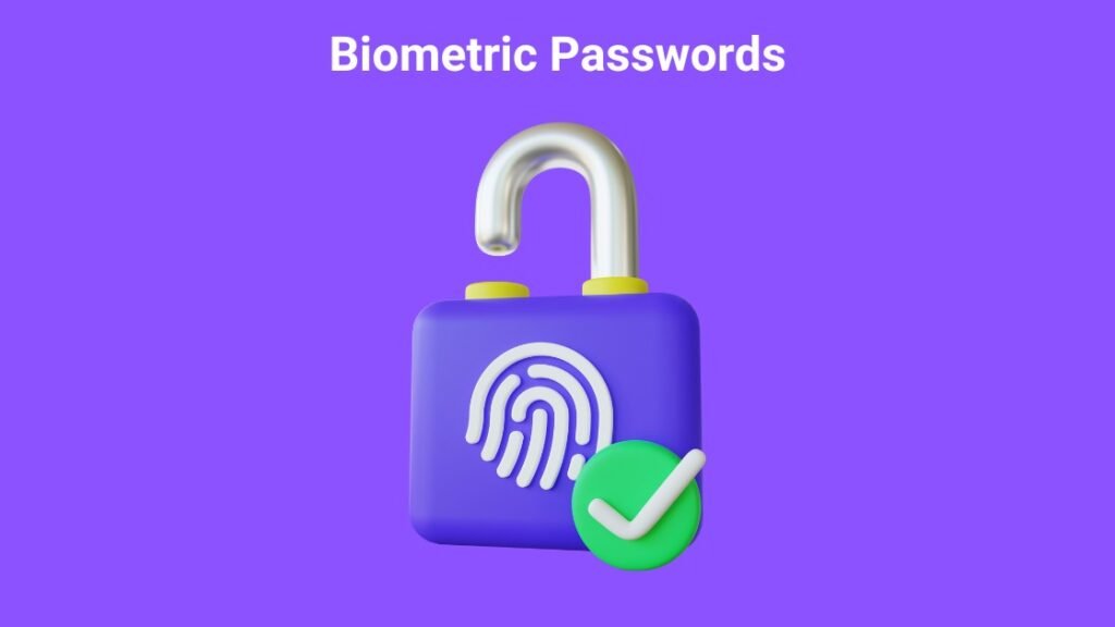 biometric passwords - a digital image with biometric symbols