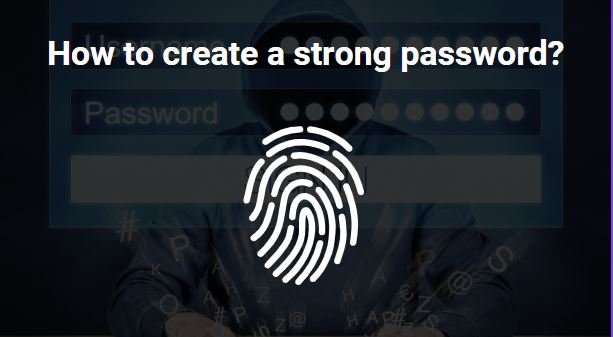image with username and strong password in background and thumb impression