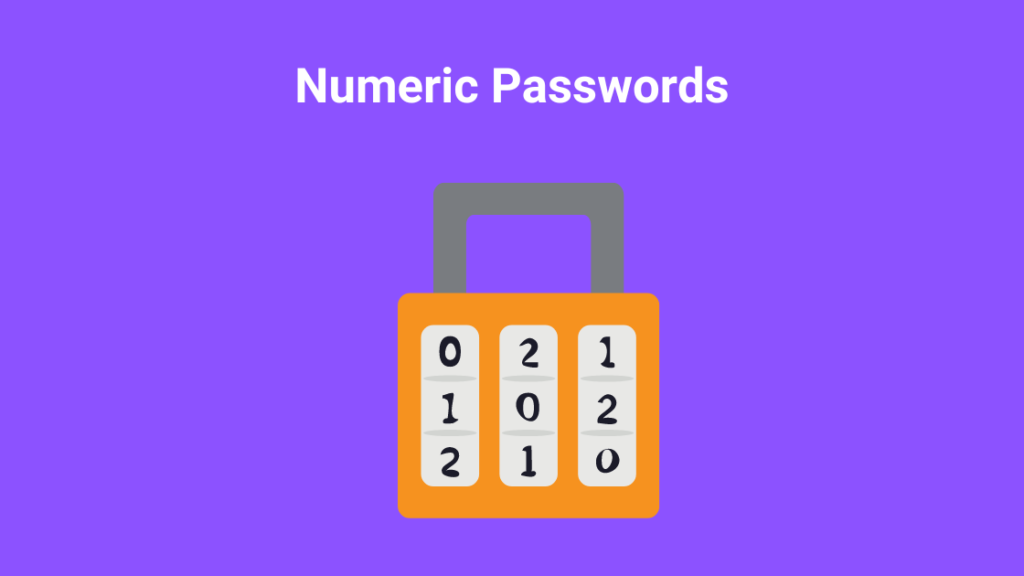numeric passwords - a digital lock with numbers in rows