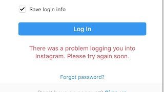 instagram login error 3 - There was a problem logging you into Instagram. Please try again soon.