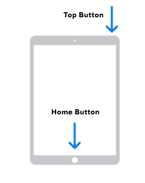 turn off ipad using home button and top button