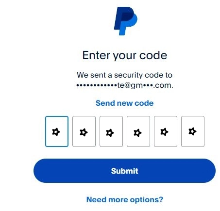 cannot reset paypal password - enter pin